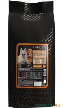Сухой корм LEO&LUCY HOLISTIC для взрослых собак средних пород с кроликом, тыквой и биодобавками (12 кг)