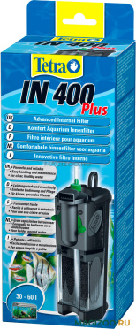 Фильтр внутренний TETRA IN 400 PLUS для аквариума 30 – 60 л, 200 – 400 л/ч, 7 Вт (1шт)