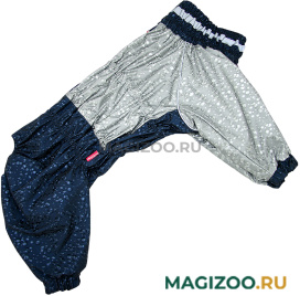 FOR MY DOGS дождевик для собак Капли синий/серебро для мальчиков 636SS-2022 M (B3) 