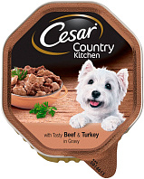 CESAR COUNTRY KITCHEN для взрослых собак рагу с говядиной и индейкой  (150 гр)