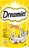 Лакомство DREAMIES для кошек подушечки с сыром (60 гр)