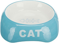 TRIXIE керамическая миска для кошек с рисунком «РЫБЬЯ КОСТЬ» (0,2 л)