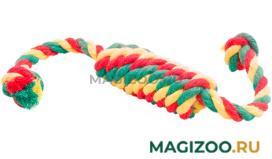 Игрушка для собак DOGLIKE Dental Knot Сарделька канатная цветная средняя (1 шт)