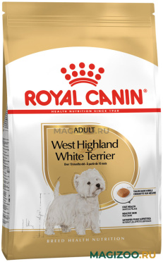 Сухой корм ROYAL CANIN WEST HIGHLAND WHITE TERRIER ADULT для взрослых собак вест хайленд уайт терьер (1,5 кг)