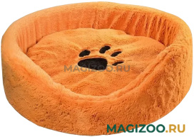 Лежак для животных ZooM Lisa круглый с подушкой рыжий 40 х 40 х 16 см (1 шт)