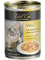 EDEL CAT для взрослых кошек с курицей и уткой в соусе (400 гр)