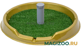 Туалет для собак маленьких пород Дарэленд Рокки со столбиком и искусственной травой цвет в ассортименте 60 см (1 шт)