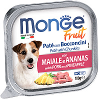 MONGE FRUIT DOG для взрослых собак паштет со свининой и ананасом  (100 гр)