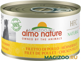 Влажный корм (консервы) ALMO NATURE DOG CLASSIC HFC для взрослых собак с куриным филе (95 гр)