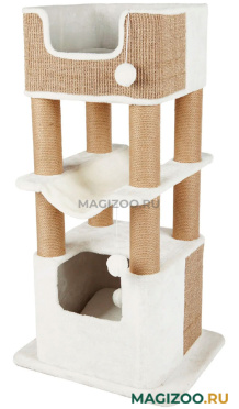 Домик когтеточка для кошек Trixie Lucano плюш белая 110 см (1 шт)