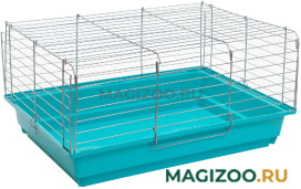 Клетка для кроликов и морских свинок Eco Роджер 1 хром бирюзовая 58 х 40 х 30 см (1 шт)