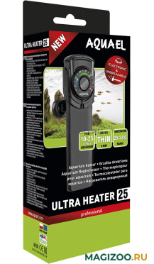 Терморегулятор плоский Aquael Ultra Heater 25 пластиковый ударопрочный для аквариума 10 - 25 л, 25 Вт (1 шт)