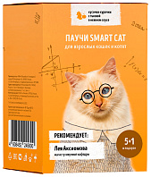 SMART CAT набор паучей для кошек и котят с кусочками курицы и тыквой в соусе пауч (85 гр (5 + 1 шт))