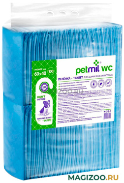 Пеленки впитывающие для животных с суперабсорбентом Petmil 60 х 40 см 100 шт (1 шт)