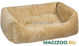 Лежак для животных ZooM Lion прямоугольный пухлый с подушкой бежевый 71 х 53 х 21 см (1 шт)