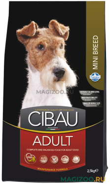 Сухой корм CIBAU ADULT MINI для взрослых собак маленьких пород с курицей (2,5 кг)