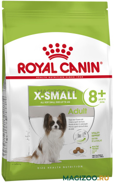 Сухой корм ROYAL CANIN X-SMALL ADULT 8+ для пожилых собак маленьких пород старше 8 лет (0,5 кг)