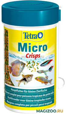 TETRA MICRO CRISPS кормчипсы для мелких тропических рыб мелкие чипсы (100 мл)