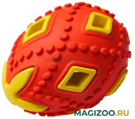 Игрушка для собак Homepet Silver Series яйцо каучук красно-желтое 6,2 х 6,2 х 8 см (1 шт)