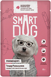 SMART DOG для собак и щенков с кусочками ягненка в соусе пауч (85 гр)