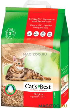 CAT’S BEST ORIGINAL - Кэтс Бэст наполнитель древесно-комкующийся для туалета кошек (20 л)