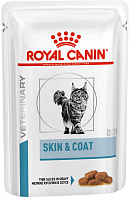 ROYAL CANIN SKIN & COAT FORMULA для кастрированных и стерилизованных котов и кошек с чувствительной кожей и шерстью в соусе пауч (85 гр)