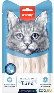Лакомство WANPY CAT для кошек нежное пюре с тунцом 350 гр (14 гр х 25 шт)