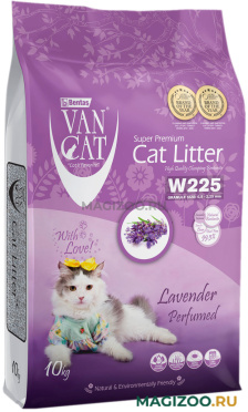 VAN CAT LAVENDER наполнитель комкующийся для туалета кошек с ароматом лаванды (10 кг)