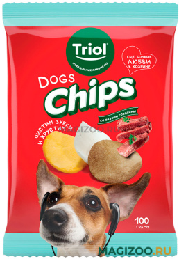Лакомство TRIOL FUN FOOD для собак чипсы со вкусом говядины (100 гр)