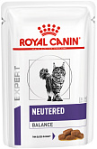 ROYAL CANIN NEUTERED BALANCE диетические для кастрированных котов и стерилизованных кошек до 7 лет в соусе пауч (85 гр)