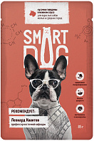 SMART DOG для собак и щенков с кусочками говядины в соусе пауч (85 гр)