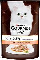 GOURMET A LA CARTE для взрослых кошек с лососем, шпинатом, цукини и зеленой фасолью а-ля флорентин пауч (85 гр)
