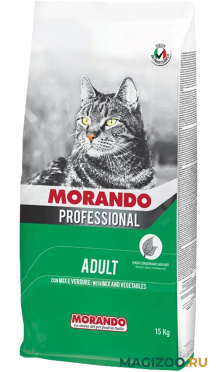 Сухой корм MORANDO PROFESSIONAL GATTO для взрослых кошек микс с овощами (15 кг)
