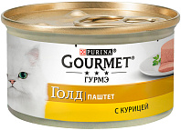 GOURMET GOLD для взрослых кошек паштет с курицей  (85 гр)