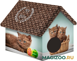 Дом для животных PerseiLine Дизайн Шоколадные котята 33 х 33 х 40 см (1 шт) 
