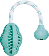 TRIXIE DENTA FUN игрушка для собак «Мяч с веревкой» (8 см/28 см)