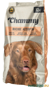 Сухой корм CHAMMY для взрослых собак крупных пород с мясным ассорти (12 кг)
