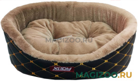 Лежак для собак и кошек Xody Премиум Карбон № 2 кофе с молоком 49 х 38 х 16 см (1 шт)