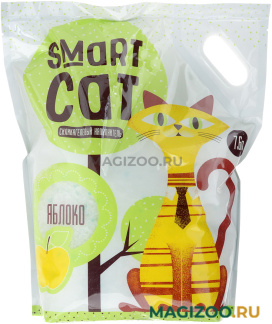 SMART CAT наполнитель силикагелевый для туалета кошек с ароматом яблока (3,32 кг)