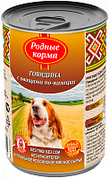 РОДНЫЕ КОРМА для взрослых собак с говядиной и овощами по-казацки (410 гр)