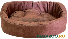 Лежак диванчик для собак и кошек Homepet Микровелюр Leather № 1 мокко 43 см х 38 см х 15 см (1 шт)