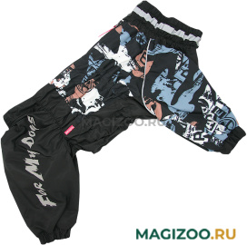 FOR MY DOGS комбинезон для собак черно/коричневый для мальчиков FW1198-2022 M (B3) 