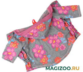 FOR MY DOGS толстовка для собак Цветы серо/розовая 311SS-2018 (22)