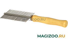 Расческа TRIOL 306M Классика двусторонняя с деревянной ручкой 19/30 зубцов (1 шт)