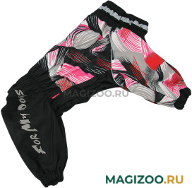 FOR MY DOGS комбинезон для собак черно/розовый для девочек FW1199-2022 F (B1) 