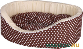 Лежак для собак и кошек Xody Премиум № 0 хлопок коричневый 37 х 30 х 15 см (1 шт) 