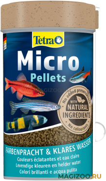 TETRA MICRO PELLETS корм пеллеты для мелких тропических рыб мелкие пеллеты (100 мл)