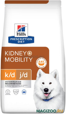 Сухой корм HILL'S PRESCRIPTION DIET K/D + MOBILITY для взрослых собак поддержание функции почек и метаболизма в суставах (12 кг)