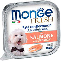 MONGE FRESH DOG для взрослых собак паштет с лососем  (100 гр)