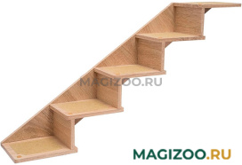 Лестница настенная для кошек ZooM Паркур Классика 5 ступеней дуб сонома 80 х 13,3 х 10,1 см (1 шт)